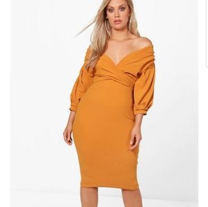 Gorgeous off the shoulder wrap dress